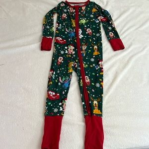 Little sleepies Disney Christmas zippies 3T